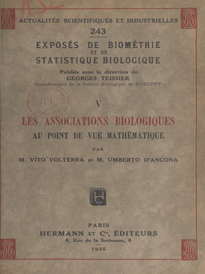cover image of Exposés de biométrie et de statistique biologique (5)